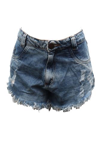 Shorts Jeans Dafiti Destroyed Azul