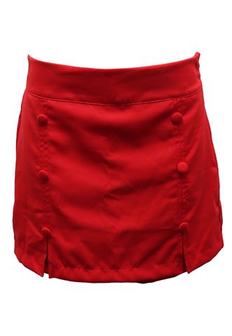 Short-Saia Dafiti Botões Vermelho