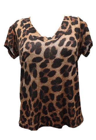 Blusa Dafiti Animal Print Marrom/Bege