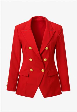 Blazer Divina Clara Botões Vermelho