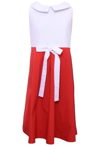 Vestido Dhuif Mini Gola Vermelho/Branco