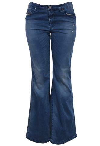 Calça Diesel Boca De Sino Jeans Azul