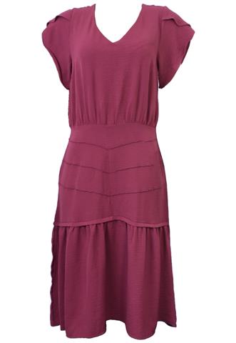 Vestido Della Babado Roxo