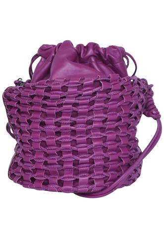 Bolsa DL Store Trançada Couro Roxa