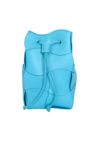 Bolsa DL Store Trançada Couro Azul
