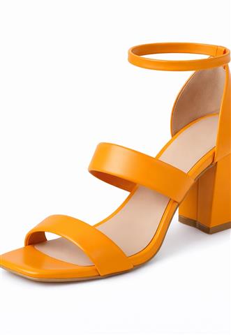 Sandália Dólmen Faixas Laranja