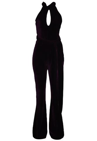 Macacão Dress E Go Veludo Roxo