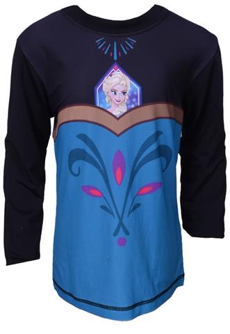 Camisa Uv Disney Frozen Azul/Preta