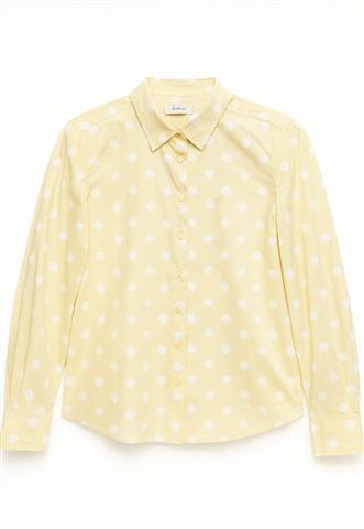 Camisa Dudalina Slim Amarela/Branca