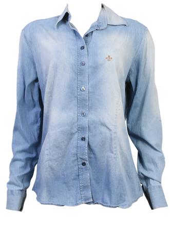 Camisa Dudalina Jeans Lavado Azul