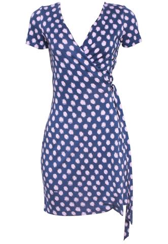 Vestido Diane Von Furstenberg Detalhe Azul/Rosa