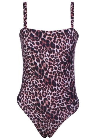 Maiô Eloisa Fummero Animal Print Marrom