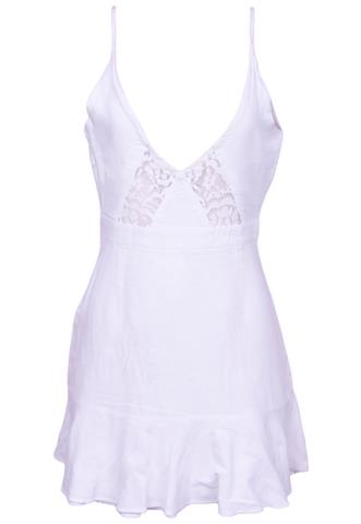 Vestido Espaço Fashion Renda Branco