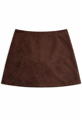 Saia Ellus Veludo Marrom