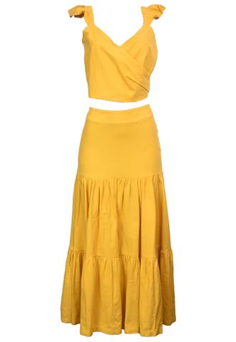 Conjunto Enna Babado Amarelo