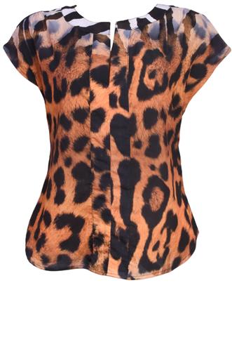 Blusa Equus Animal Print Marrom