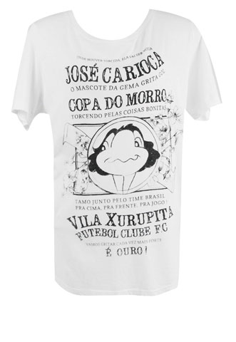 Maxi Camiseta Farm Disney Zé Carioca Branca