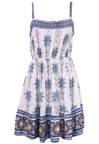Vestido Farm Curto Estampado Branco