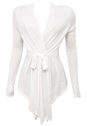 Cardigan Forever 21 Flamê Off White
