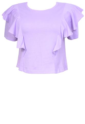 Cropped Forever 21 Babado Lilás.