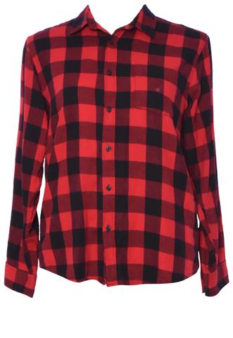 Camisa Forever 21 Xadrez Vermelha/Preta