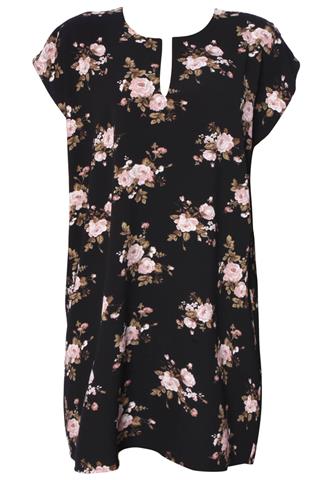 Blusa Forever 21 Florida Preta/Rosa