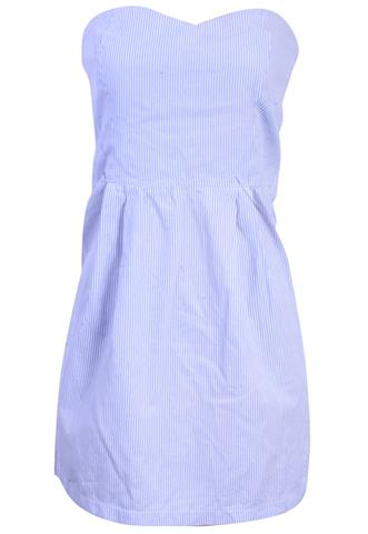 Vestido Forever 21 Listrado Azul/Branco