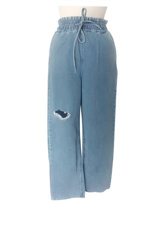 Calça Jeans Forever 21Elástico Azul