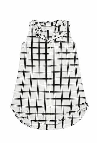 Camisa Forever 21 Longa Branca/Preta