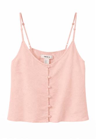 Cropped Forever 21 Botão Rosa