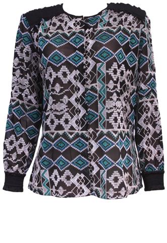 Camisa Frutacor Bordada Preta