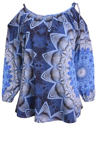 Blusa Frutacor Estampada Azul