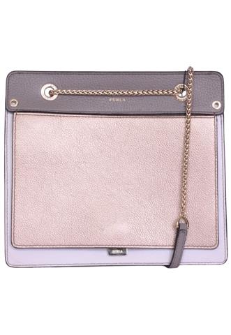 Bolsa Furla Bicolor Bege/Cinza