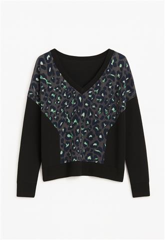 Cardigan FYI Onça Preto