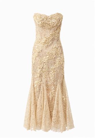 Vestido Geraldo Couto Longo Bege