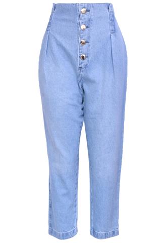 Calça Jeans Gizatti Mom Azul