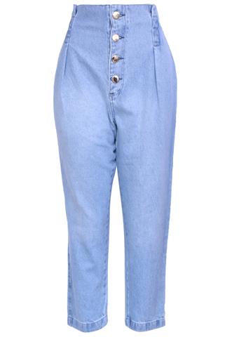 Calça Jeans Gizatti Mom Azul