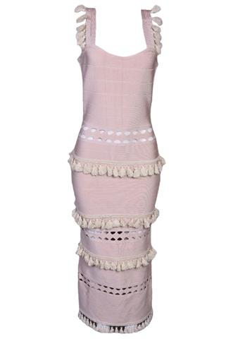 Vestido Herve Leger Bandage Bege