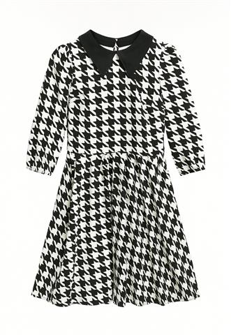 Vestido H&M Pied Poule Preto/Branco