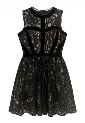 Vestido H&M Renda Preto