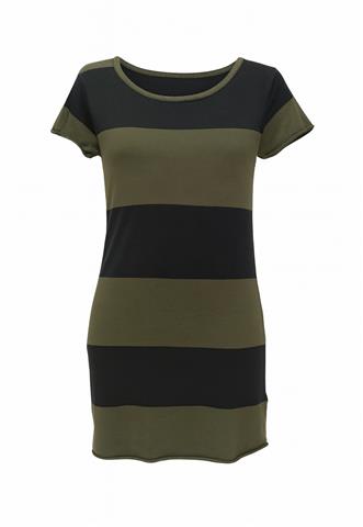 Vestido H&M Listras Verde/Preto