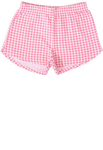 Shorts Hering Xadrez Rosa/Branco