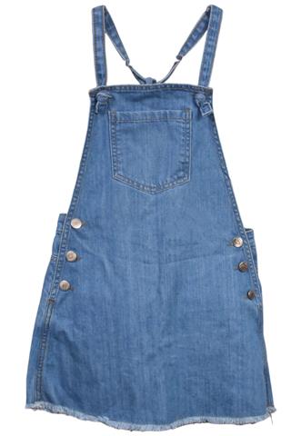 Jardineira Hering Kids Jeans Azul