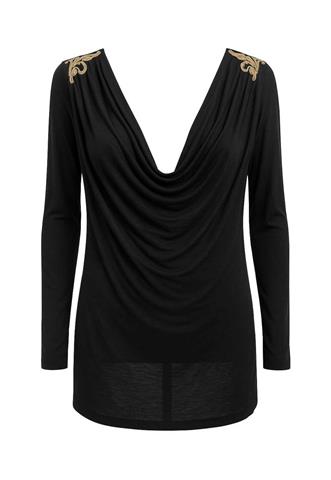 Blusa Iodice Drapeado Cinza