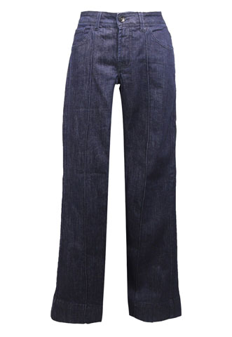 Calça Jeans Couture Flare Azul Marinho