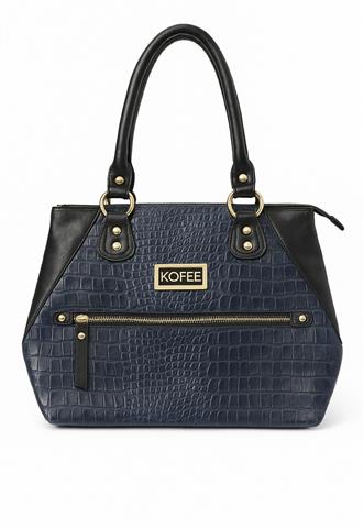 Bolsa Kofee Croco Azul/Preta