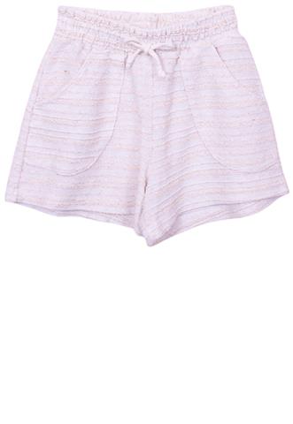 Shorts Kiki Xodó Lurex Bege