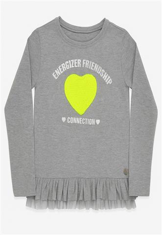 Blusa Kiki Xodô Coração Cinza