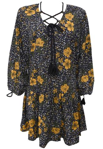 Vestido KWI Floral Azul