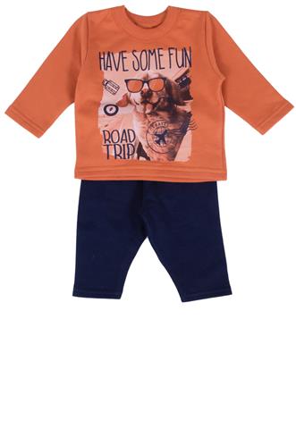 Conjunto Kyly Gato Azul/Laranja